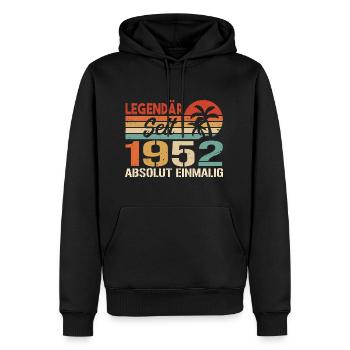 Original 1952 Jahrgang Vintage Geburtstag 1952 - Männer Premium Bio Hoodie - Schwarz - Vorne - Nico (187cm)