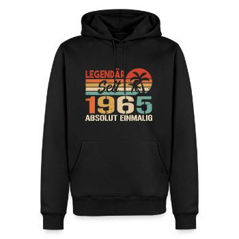Original 1965 Jahrgang Vintage Geburtstag 1965 - Männer Premium Bio Hoodie - Schwarz - Vorne - Nico (187cm)