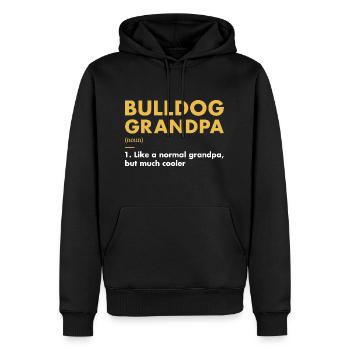 Définition de grand-père bouledogue - Sweat à capuche Premium bio Homme - noir - Devant - Nico (187cm)