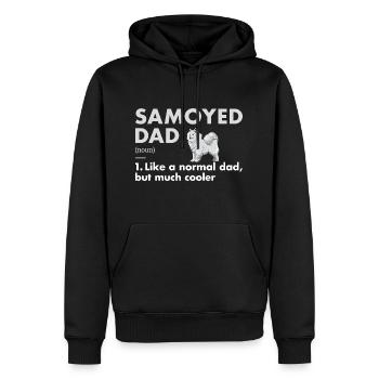 Définition du père Samoyède - Sweat à capuche Premium bio Homme - noir - Devant - Nico (187cm)