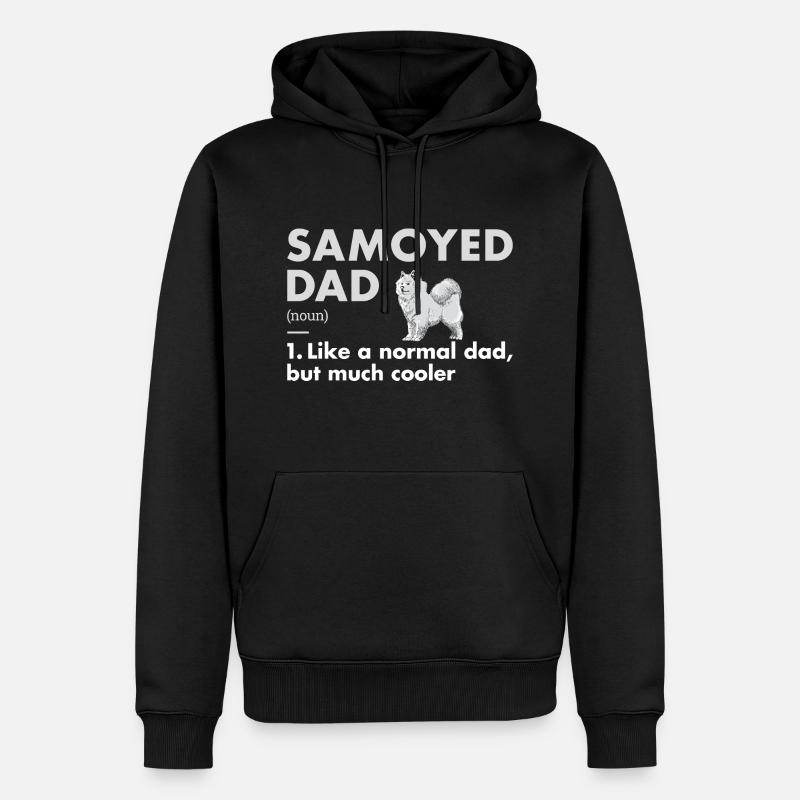 Samoyed Dad Definition - Männer Premium Bio Hoodie - Schwarz