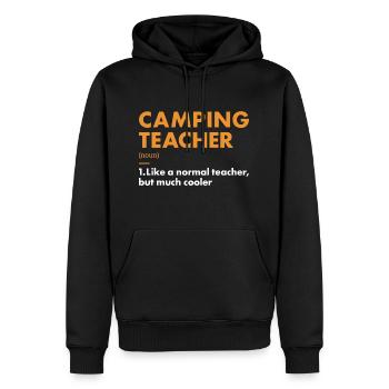 Camper Enseignant Définition Camping - Sweat à capuche Premium bio Homme - noir - Devant - Nico (187cm)