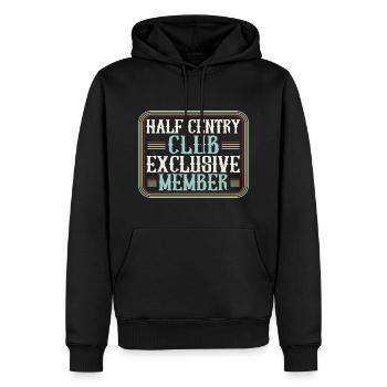 50th Birthday Party Bday Fiftieth Birthday - Men’s Premium Organic Hoodie - black - Front - Nico (187cm)
