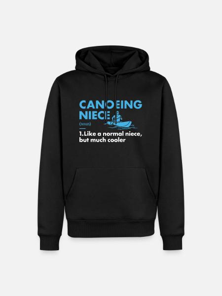 Canoeist Niece Definition Canoeing - Men’s Premium Organic Hoodie - black