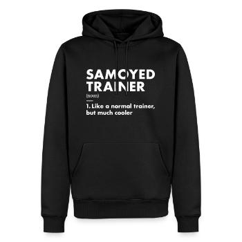 Dresseur Samoyède Definiton - Sweat à capuche Premium bio Homme - noir - Devant - Nico (187cm)