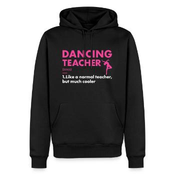 Danseur Professeur Définition Danse - Sweat à capuche Premium bio Homme - noir - Devant - Nico (187cm)