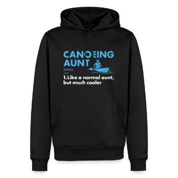 Canoeist Aunt Definition Canoeing - Men’s Premium Organic Hoodie - black - Front - Nico (187cm)