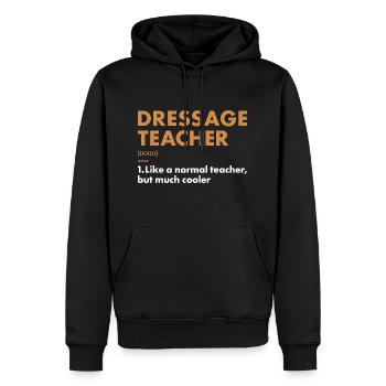 Cavalier Enseignant Définition Dressage - Sweat à capuche Premium bio Homme - noir - Devant - Nico (187cm)