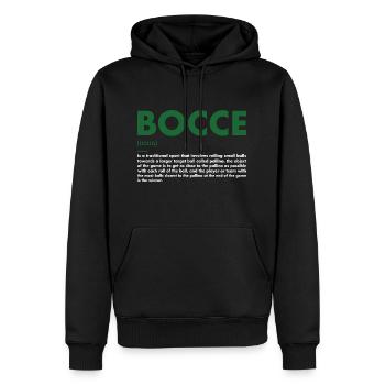 Sport Definition Bocce - Männer Premium Bio Hoodie - Schwarz - Vorne - Nico (187cm)