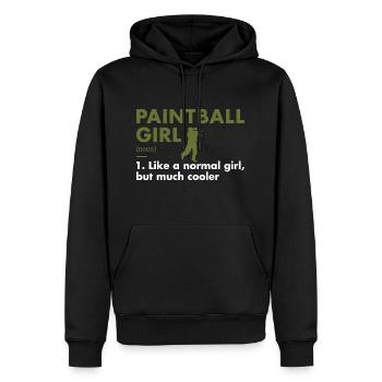 Sport Girl Définition Paintball - Sweat à capuche Premium bio Homme - noir - Devant - Nico (187cm)