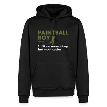 Sport Boy Définition Paintball - Sweat à capuche Premium bio Homme - noir - Devant - Nico (187cm)