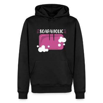Hausgemachte Seife Haus-Frau Hobby Basteln - Männer Premium Bio Hoodie - Schwarz - Vorne - Nico (187cm)