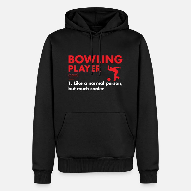 Sport Player Definition Bowling - Männer Premium Bio Hoodie - Schwarz