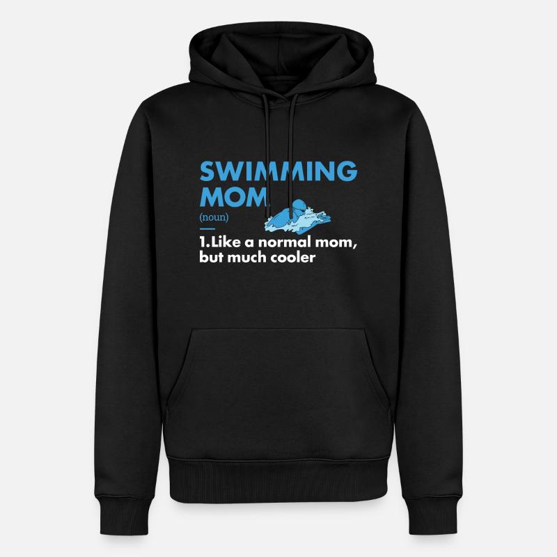 Sport Maman Natation - Sweat à capuche Premium bio Homme - noir