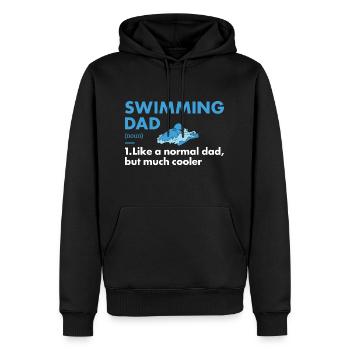 Sport Dad Swimming - Männer Premium Bio Hoodie - Schwarz - Vorne - Nico (187cm)