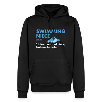 Sport Niece Swimming - Männer Premium Bio Hoodie - Schwarz - Vorne - Nico (187cm)