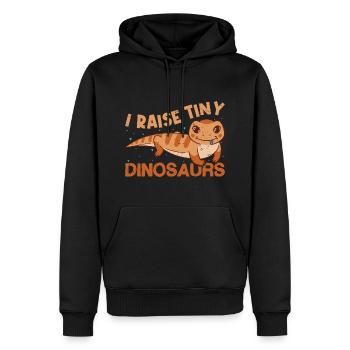Blauzungen-Eidechse Skinke Glattechse blaue Zunge - Männer Premium Bio Hoodie - Schwarz - Vorne - Nico (187cm)