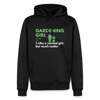 Jardinier Fille Définition Jardinage - Sweat à capuche Premium bio Homme - noir - Devant - Nico (187cm)