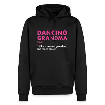 Danseuse Grand-mère Définition Danse - Sweat à capuche Premium bio Homme - noir - Devant - Nico (187cm)