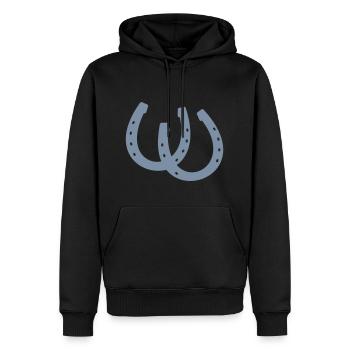 Pony Horse Riding Horseshoes Rider - Sweat à capuche Premium bio Homme - noir - Devant - Nico (187cm)
