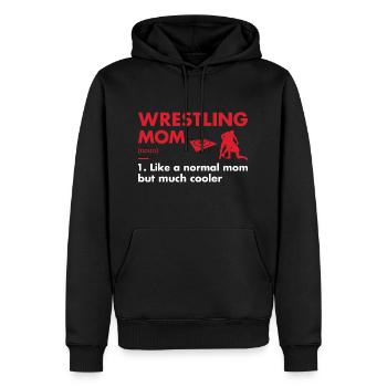 Sport Maman Définition Lutte - Sweat à capuche Premium bio Homme - noir - Devant - Nico (187cm)
