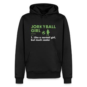 Sport Girl Definition Jorkyball - Männer Premium Bio Hoodie - Schwarz - Vorne - Nico (187cm)