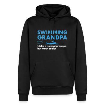 Sport Grandpa Swimming - Männer Premium Bio Hoodie - Schwarz - Vorne - Nico (187cm)