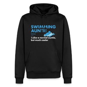 Sport Auntie Swimming - Männer Premium Bio Hoodie - Schwarz - Vorne - Nico (187cm)