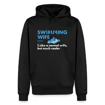 Sport Wife Swimming - Männer Premium Bio Hoodie - Schwarz - Vorne - Nico (187cm)