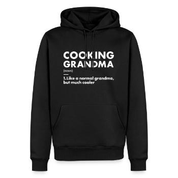 Cuisinier Grand-mère Définition Cuisine - Sweat à capuche Premium bio Homme - noir - Devant - Nico (187cm)