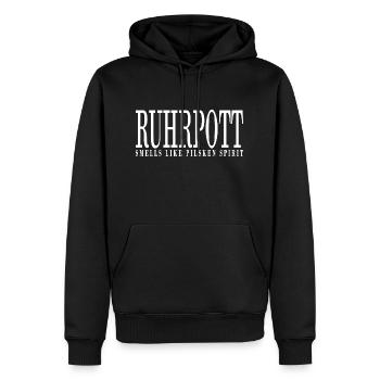 Echtes Ruhrpott Shirt für stolze Kumpel - Männer Premium Bio Hoodie - Schwarz - Vorne - Nico (187cm)
