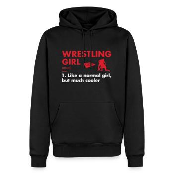 Sport Girl Definition Wrestling - Männer Premium Bio Hoodie - Schwarz - Vorne - Nico (187cm)