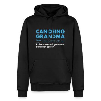 Canoeist Grandma Definition Canoeing - Men’s Premium Organic Hoodie - black - Front - Nico (187cm)