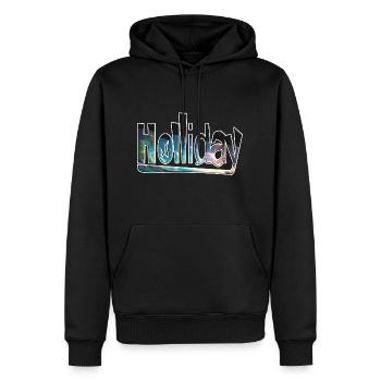Holliday - Männer Premium Bio Hoodie - Schwarz - Vorne - Nico (187cm)