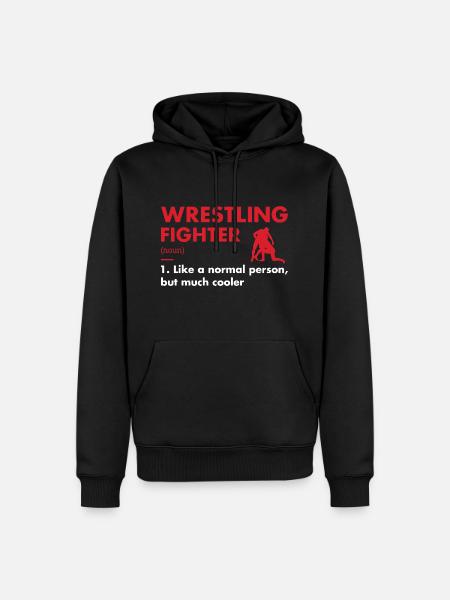 Sport Fighter Definition Wrestling - Men’s Premium Organic Hoodie - black