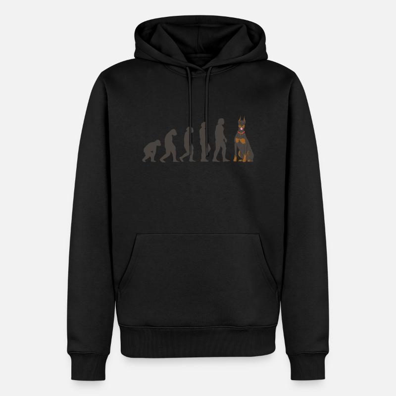 Evolution Doberman Pinscher - Sweat à capuche Premium bio Homme - noir