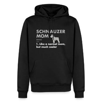 Schnauzer Mom Définition - Sweat à capuche Premium bio Homme - noir - Devant - Nico (187cm)