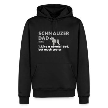 Schnauzer Dad Définition - Sweat à capuche Premium bio Homme - noir - Devant - Nico (187cm)