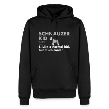 Schnauzer Kid Définition - Sweat à capuche Premium bio Homme - noir - Devant - Nico (187cm)