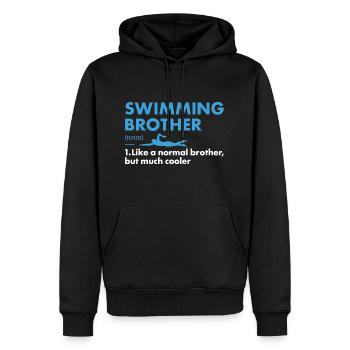 Sport Brother Swimming - Männer Premium Bio Hoodie - Schwarz - Vorne - Nico (187cm)
