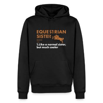 Sport Soeur Définition Équestre - Sweat à capuche Premium bio Homme - noir - Devant - Nico (187cm)