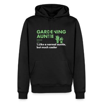 Jardinier Tante Définition Jardinage - Sweat à capuche Premium bio Homme - noir - Devant - Nico (187cm)
