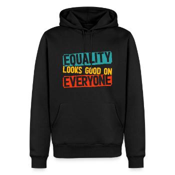 Gleichberechtigung Lgbt Schwule Lesben Transgender - Männer Premium Bio Hoodie - Schwarz - Vorne - Nico (187cm)