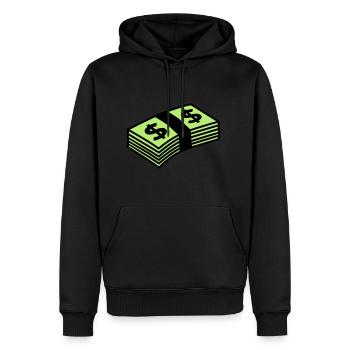 Money dollars Color - Männer Premium Bio Hoodie - Schwarz - Vorne - Nico (187cm)
