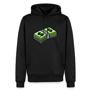 Money dollars 3 colors - Männer Premium Bio Hoodie - Schwarz - Vorne - Nico (187cm)