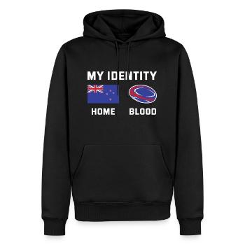 My Identity Rugby - Männer Premium Bio Hoodie - Schwarz - Vorne - Nico (187cm)