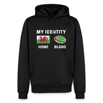 My Identity Wales Rugby - Männer Premium Bio Hoodie - Schwarz - Vorne - Nico (187cm)