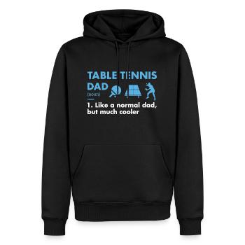 Sport Dad Définition Tennis de Table - Sweat à capuche Premium bio Homme - noir - Devant - Nico (187cm)