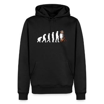 Évolution du chien Aussie - Sweat à capuche Premium bio Homme - noir - Devant - Nico (187cm)