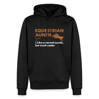Sport Auntie Définition Équestre - Sweat à capuche Premium bio Homme - noir - Devant - Nico (187cm)